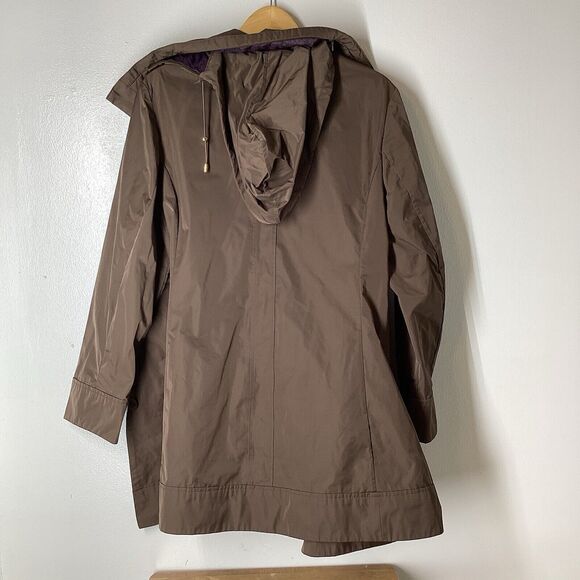 RAINFOREST LARGE Ruched Front Packable Rain Coat Jacket Hidden Hood Lightweight - Picture 5 of 12